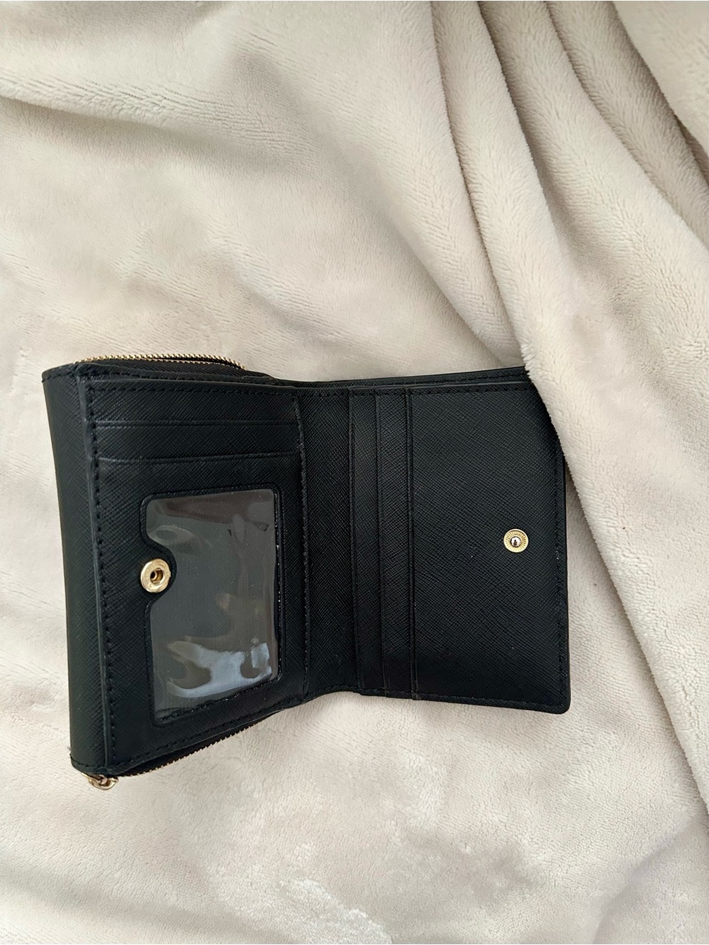 Michael Kors Black Leather Compact Wallet - Picture 3 of 4
